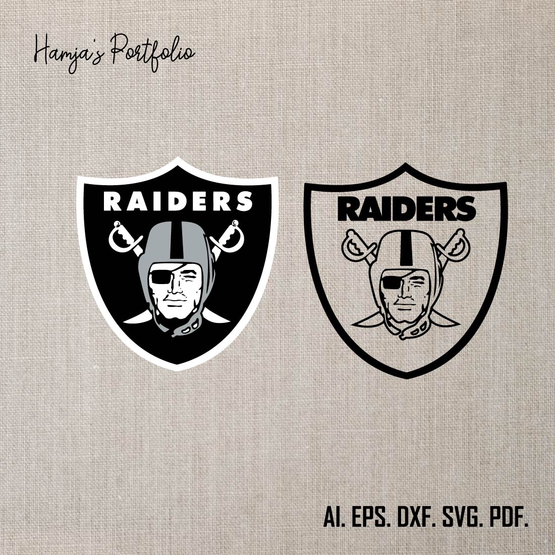 Las Vegas Raiderrs Football SVG ll Oakland Raiders SVG ll Sport vector logo set preview image.