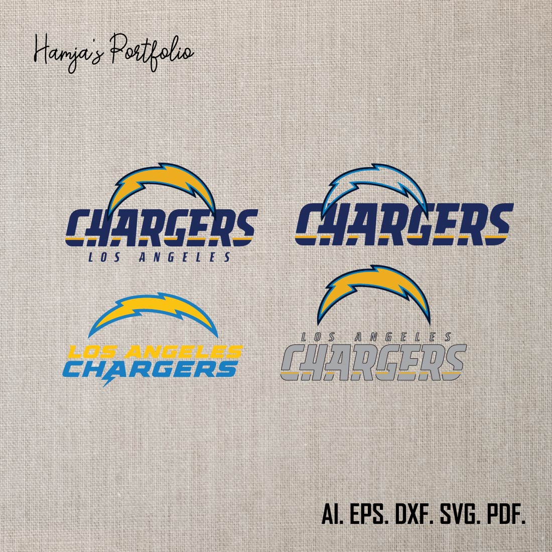 Los Angeles Chargerrs Football SVG PNG Bundle, svg Sports files, Svg For Cricut, Clipart, Football Cut File, Layered SVG For Cricut File preview image.