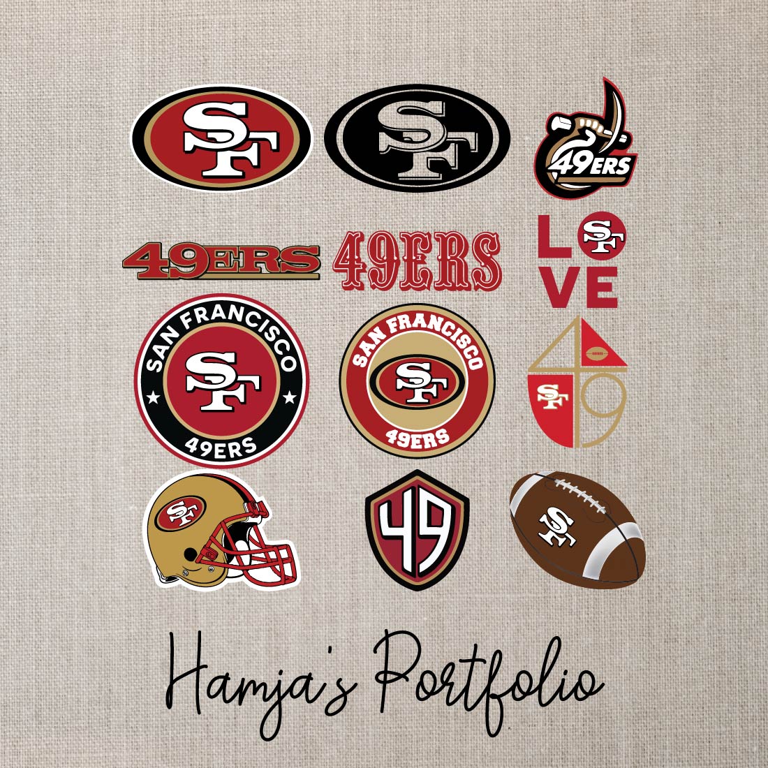 San Francisco 49ERS Logo Vector Set preview image.