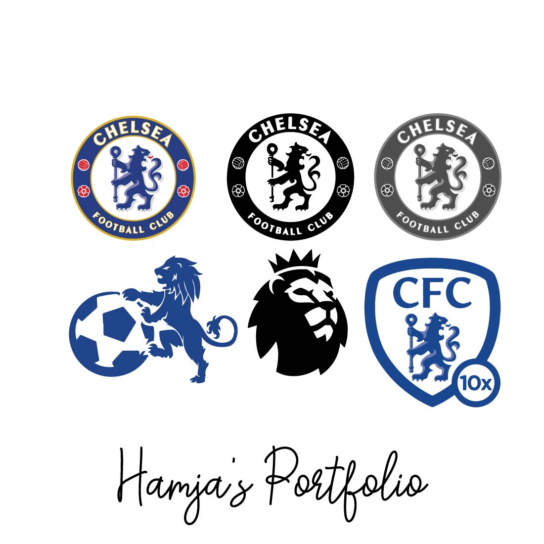 Chelsea Football Club Logo Vector Set preview image.