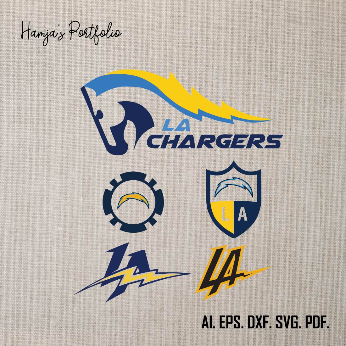 Los Angeles Chargerrs Football SVG PNG Bundle, svg Sports files, Svg For Cricut, Clipart, Football Cut File, Layered SVG For Cricut File preview image.