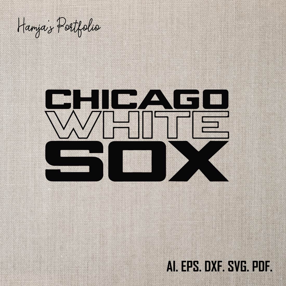 Chicago White Soxx SVG PNG, svg Sports files, Svg For Cricut, Clipart, baseball Cut File, Layered SVG For Cricut File preview image.