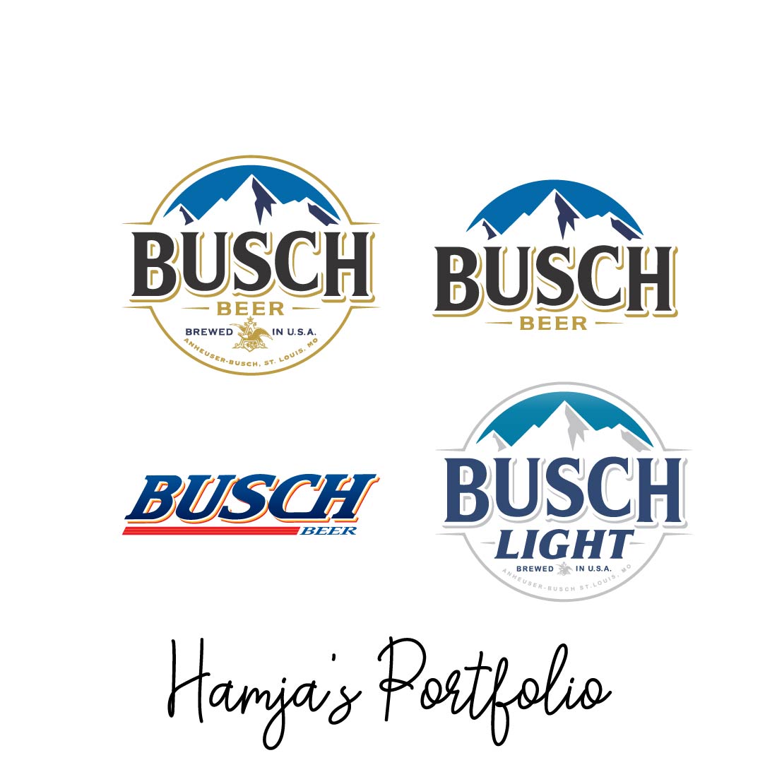 Busch Beer Vector Set preview image.