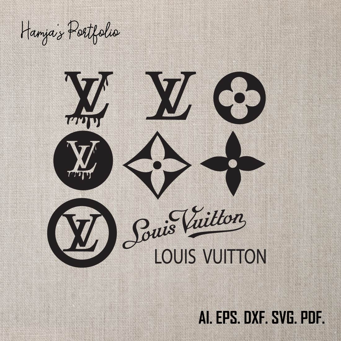 Louis Vuitton SVG Bundle ll Fashion Brands Logo Bundle, Luxury Brands Logo SVG , Louis Vuitton SVG bundle  preview image.