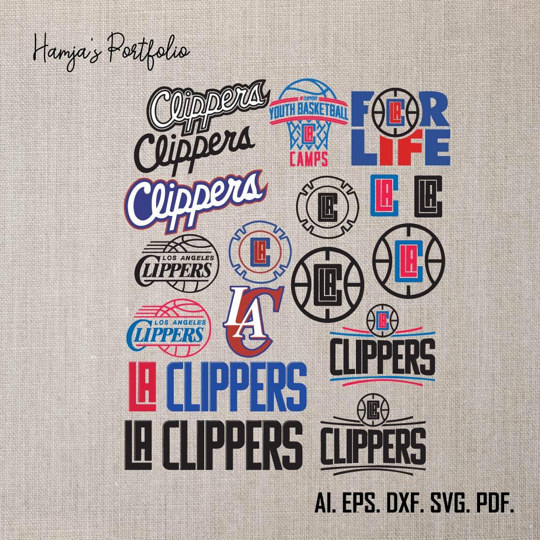 Clippers svg,Clippers bundle,Los Angeles svg,logo I Cup, Tshirt,Clip Art, Cricut ll Los Angeles Clippers logo vector design  preview image.