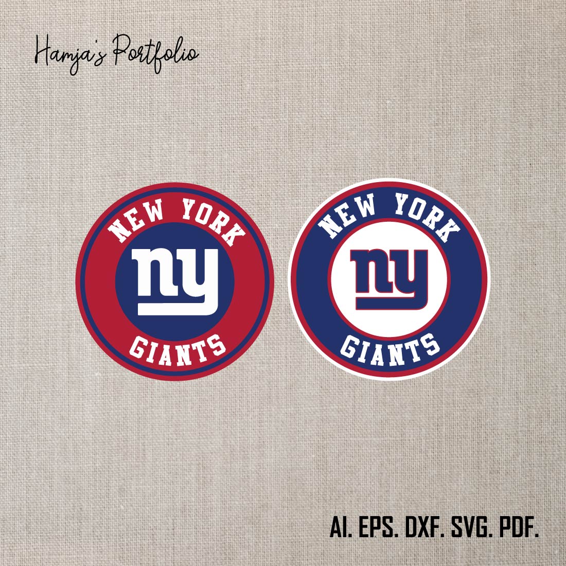 New York Giants Logo SVG ll Sport vector logo set preview image.