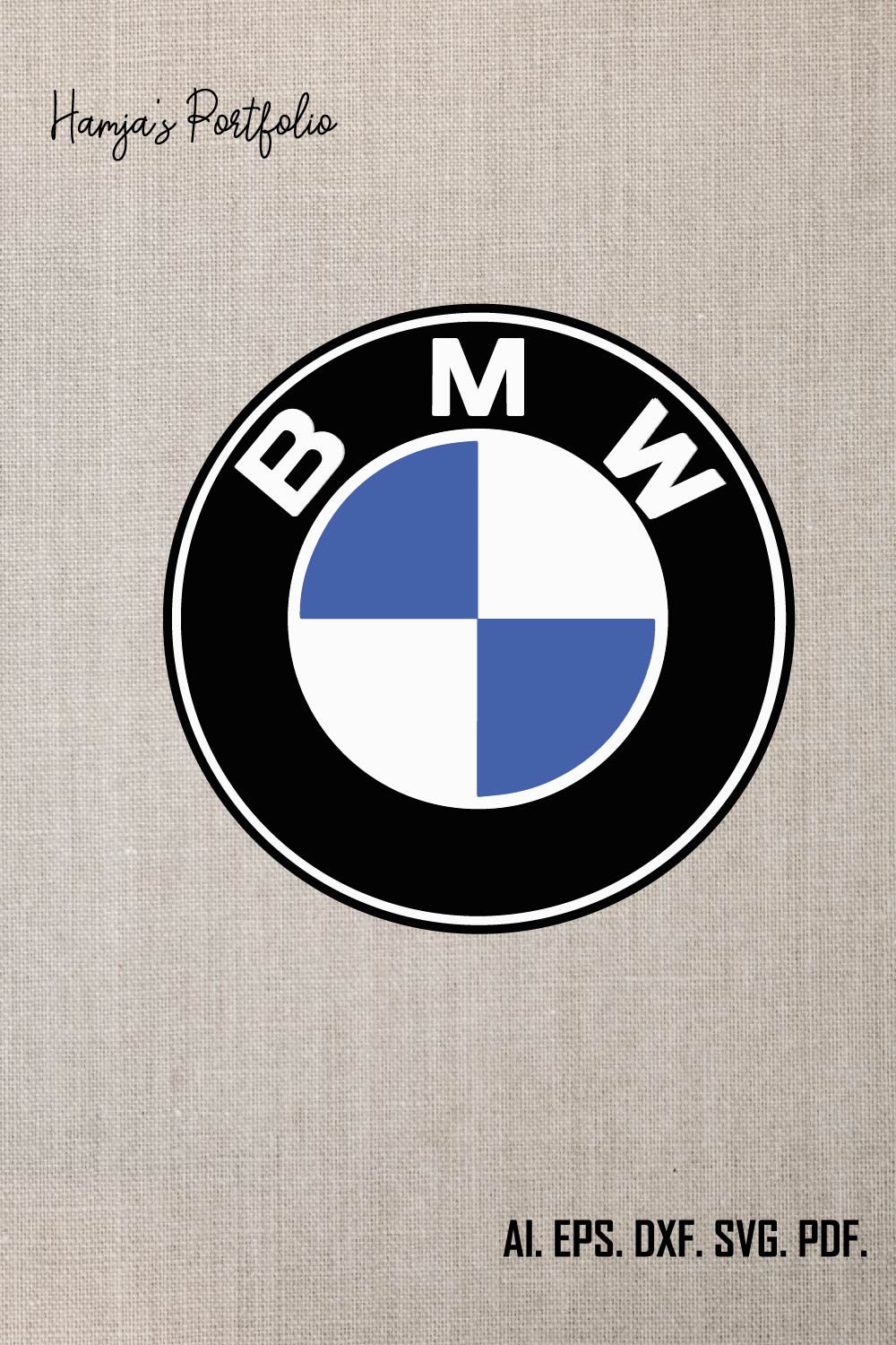 Bmw Car Logo, Png, Pdf, Eps, Dxf, Svg, Cricut cut file Instant Download ll layered digital vector file, Car Logo pinterest preview image.