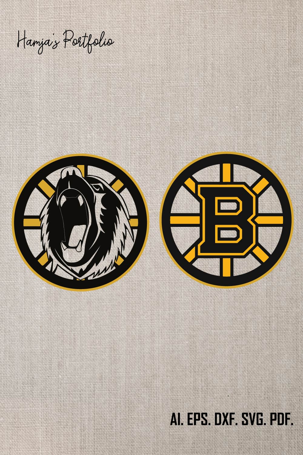 Boston Bruins Hockey Teams Svg, Boston Bruins SVG, N--H--L Svg, Boston svg,logo I Cup, Tshirt, Clip Art, Cricut |sport vector logo design pinterest preview image.