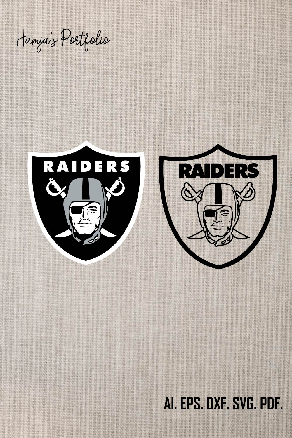 Las Vegas Raiderrs Football SVG ll Oakland Raiders SVG ll Sport vector logo set pinterest preview image.