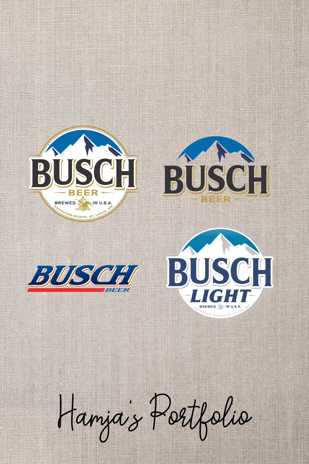 Busch Beer Vector Set pinterest preview image.