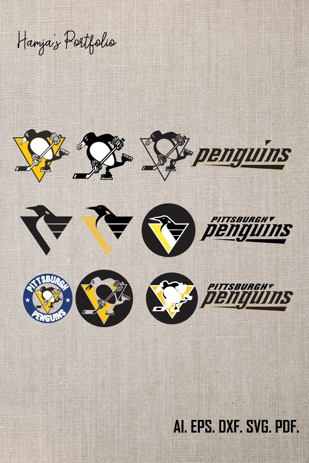 Pittsburgh Penguins Svg, Hockey Svg, Pittsburgh Penguins Template, Pittsburgh Penguins Stencil, Hockey Gifts, Pittsburgh Penguins Ornament, pinterest preview image.