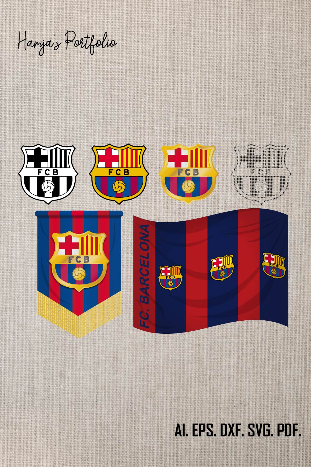 FC Barcelona Logo | FC Barcelona Logo SVG | Barcelona Logo | Footbol Club Barcelona Logo| Soccer Logo pinterest preview image.
