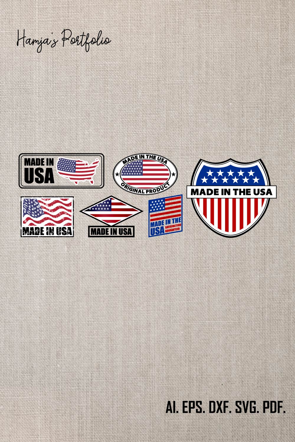 Made in USA Svg Sign With Flag, File Vector, Shirt, Mug, United States Svg, USA Clipart, Patriotic Svg, USA Svg Bundle, Svg, Jpg, Png pinterest preview image.