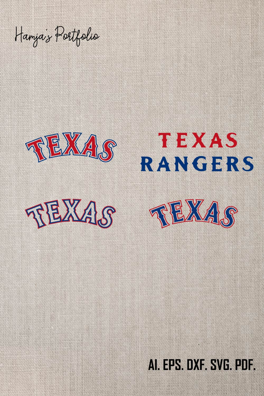 Texas Rangers Logo SVG ,Football Team SVG ll Sport vector logo design pinterest preview image.