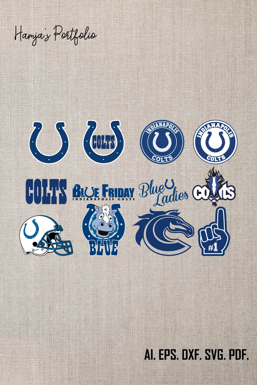 Indianapolis Colts SVG ll sport vector logo design  pinterest preview image.
