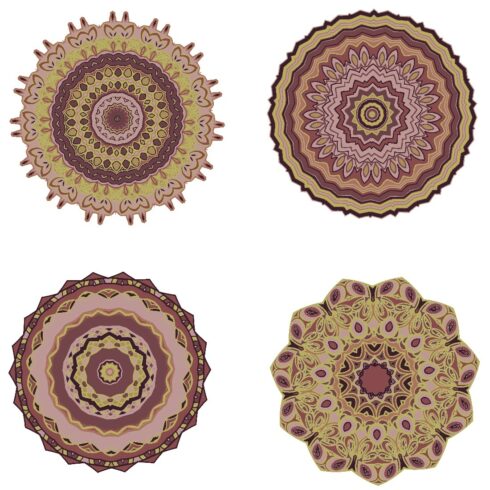 Mauve Mandala Sticker Set of 12 cover image.