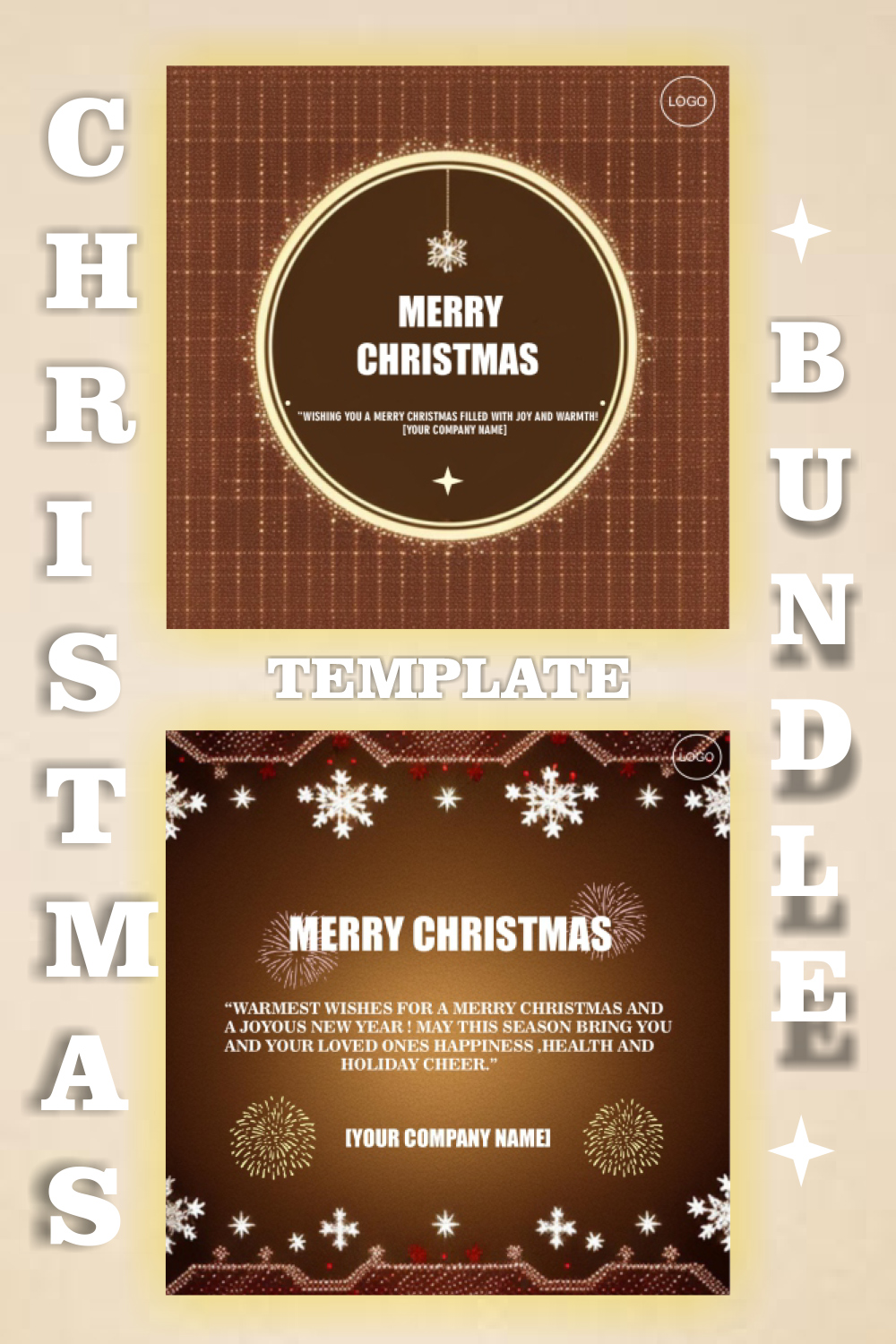 "CHRISTMAS BUSINESS ESSENTIALS BUNDLE" pinterest preview image.