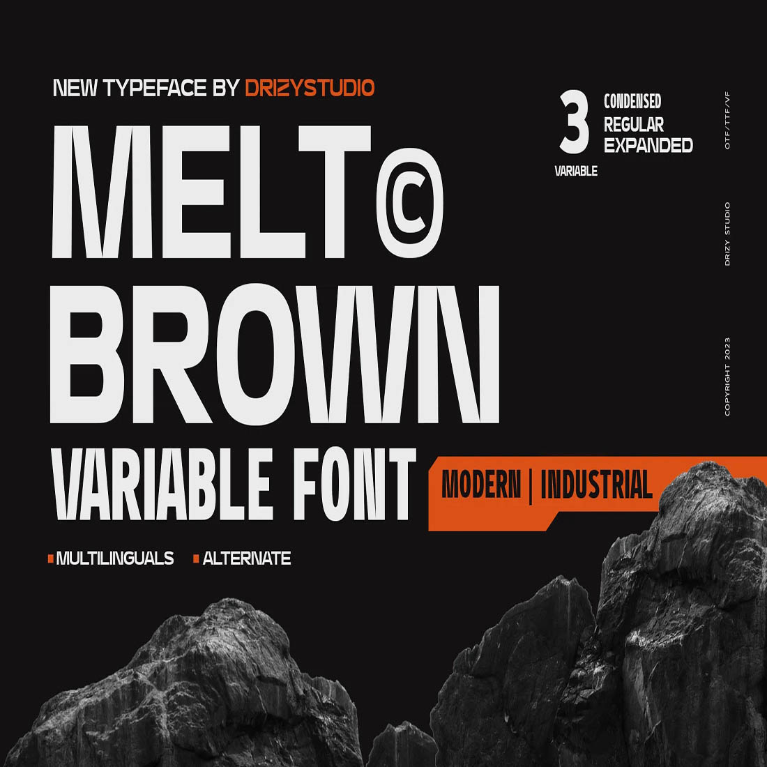 Meltbrown Font preview image.