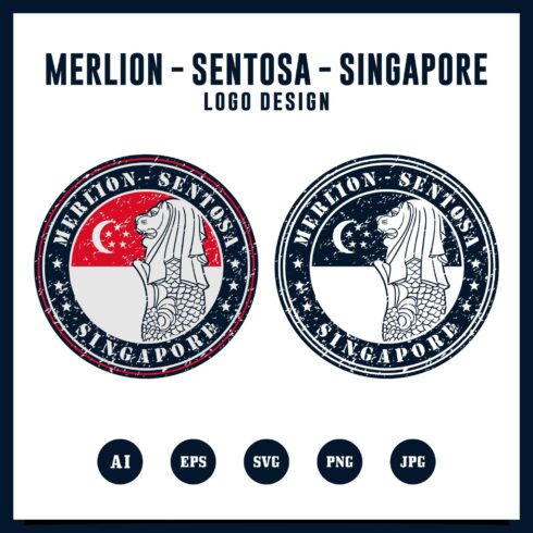 Merlion sentosa singapore logo design collection - $4 cover image.