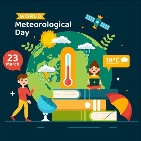 12 World Meteorological Day Illustration cover image.