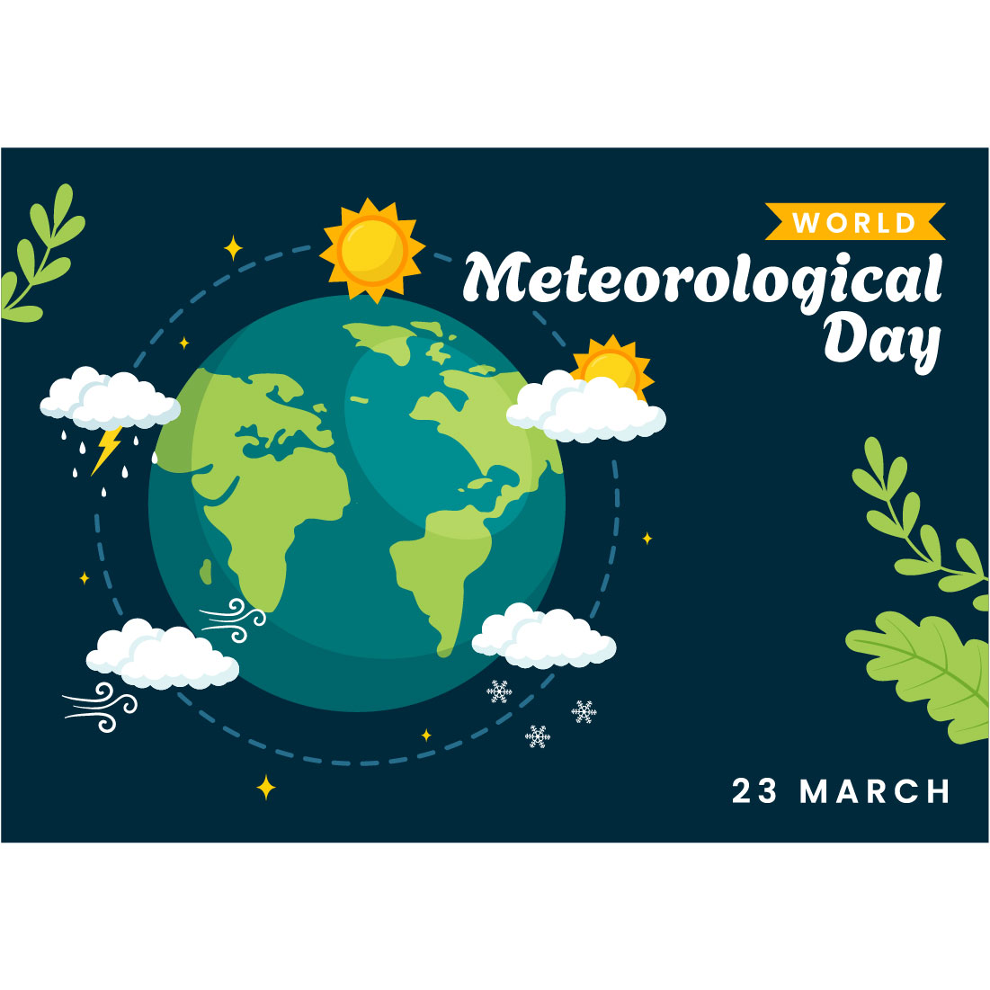 12 World Meteorological Day Illustration preview image.