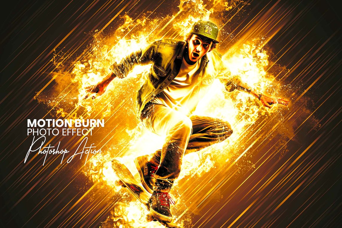 motion burn photoshop action 783