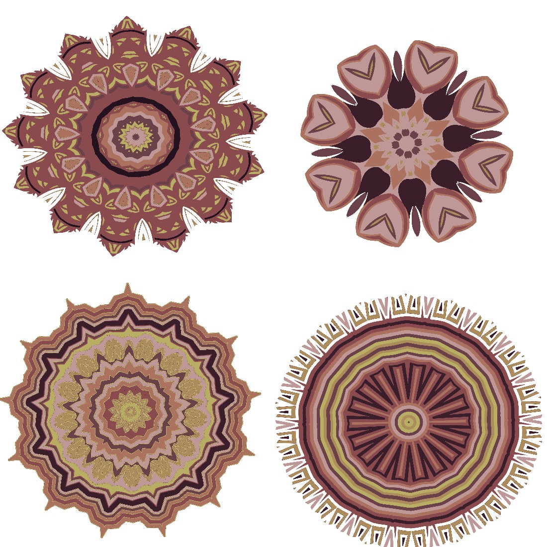 Pink Coffee Mandala Sticker Set of 12 cover image.
