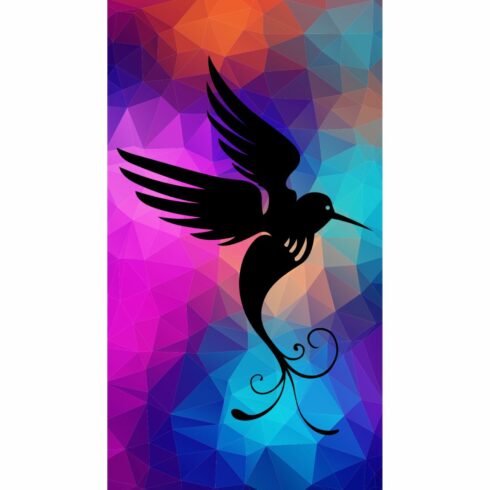Colorful background with bird shadow cover image.