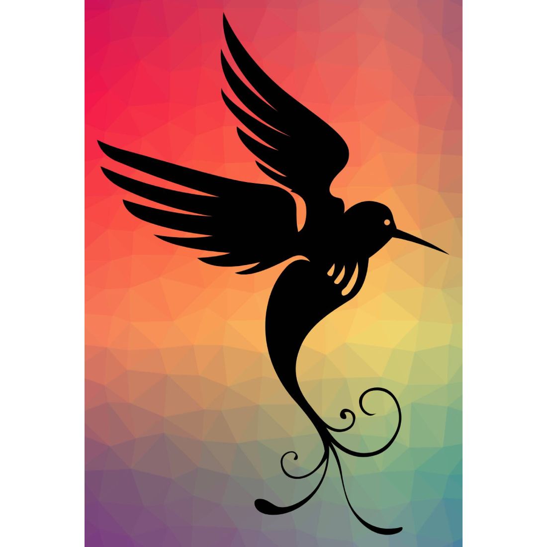 Colorful background with bird shadow preview image.