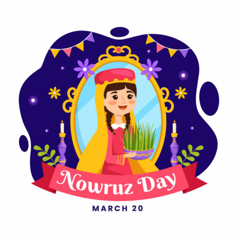 12 Happy Nowruz Day Illustration cover image.