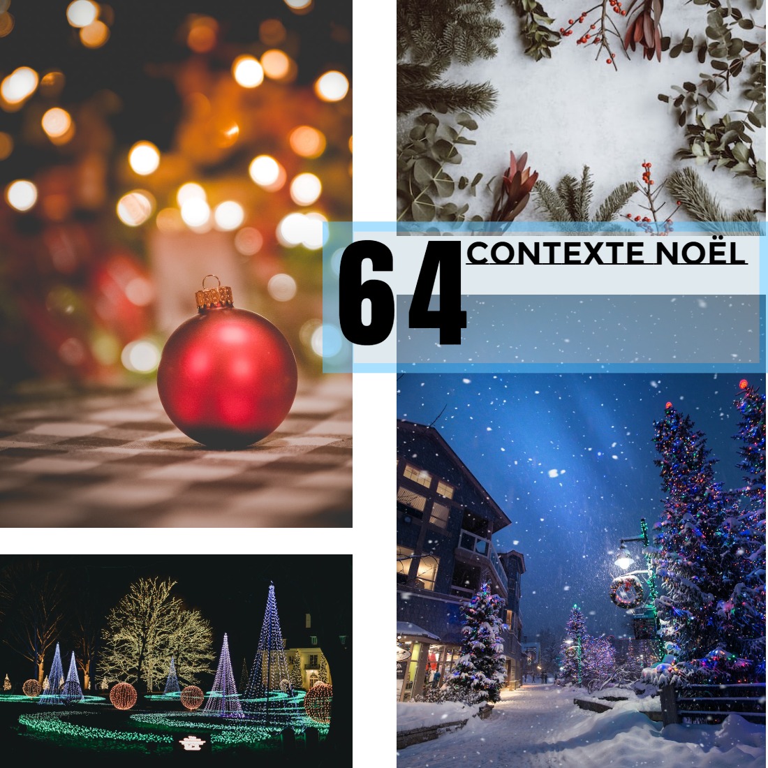 This bundle contains 64 festive JPG images of Christmas backgrounds that are sure to enchant you during the holiday season preview image.