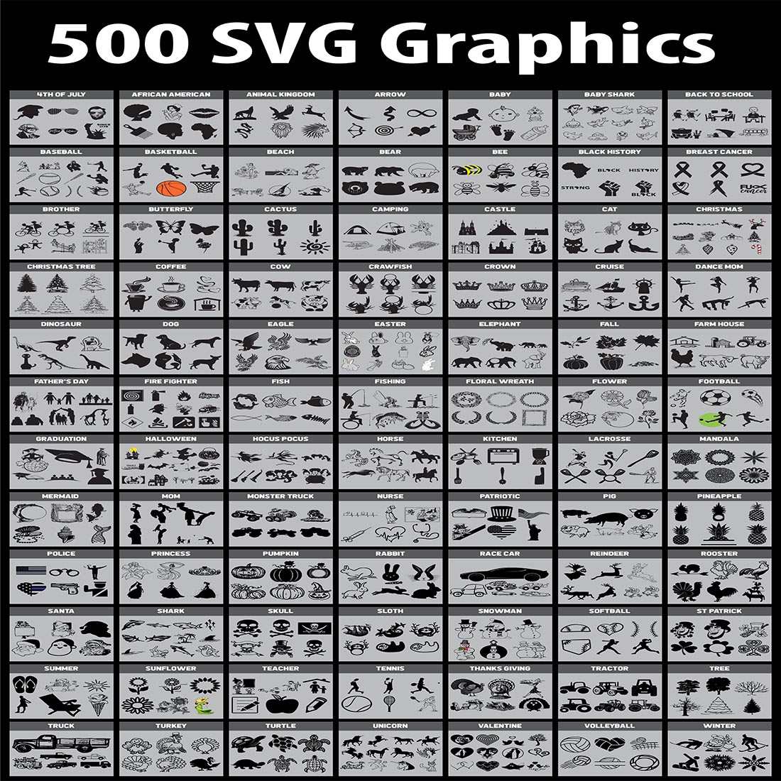 500 SVG Graphics to help you in your DIY projects Have fun! preview image.