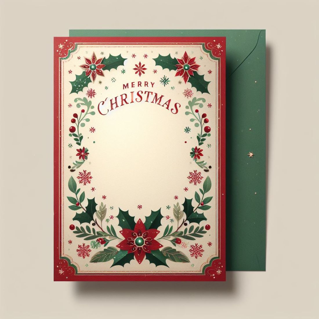 Christmas greeting card preview image.