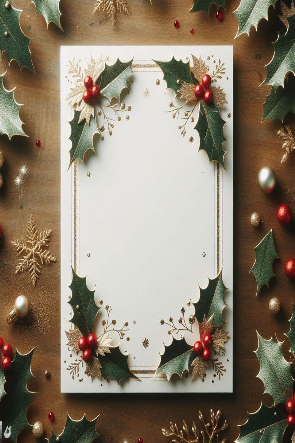Christmas greeting card pinterest preview image.
