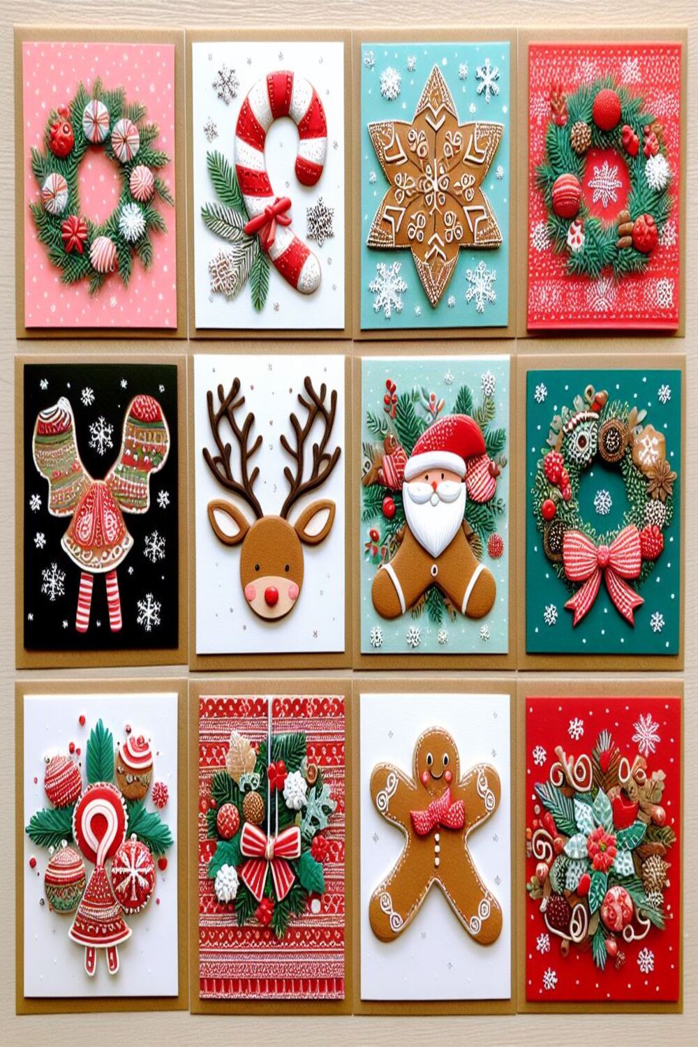Christmas cards pinterest preview image.