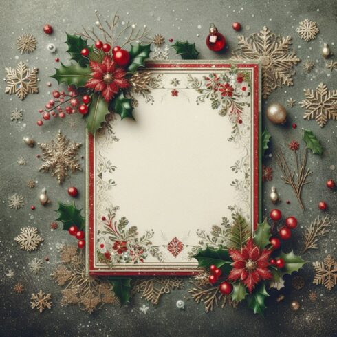 Christmas greeting card cover image.