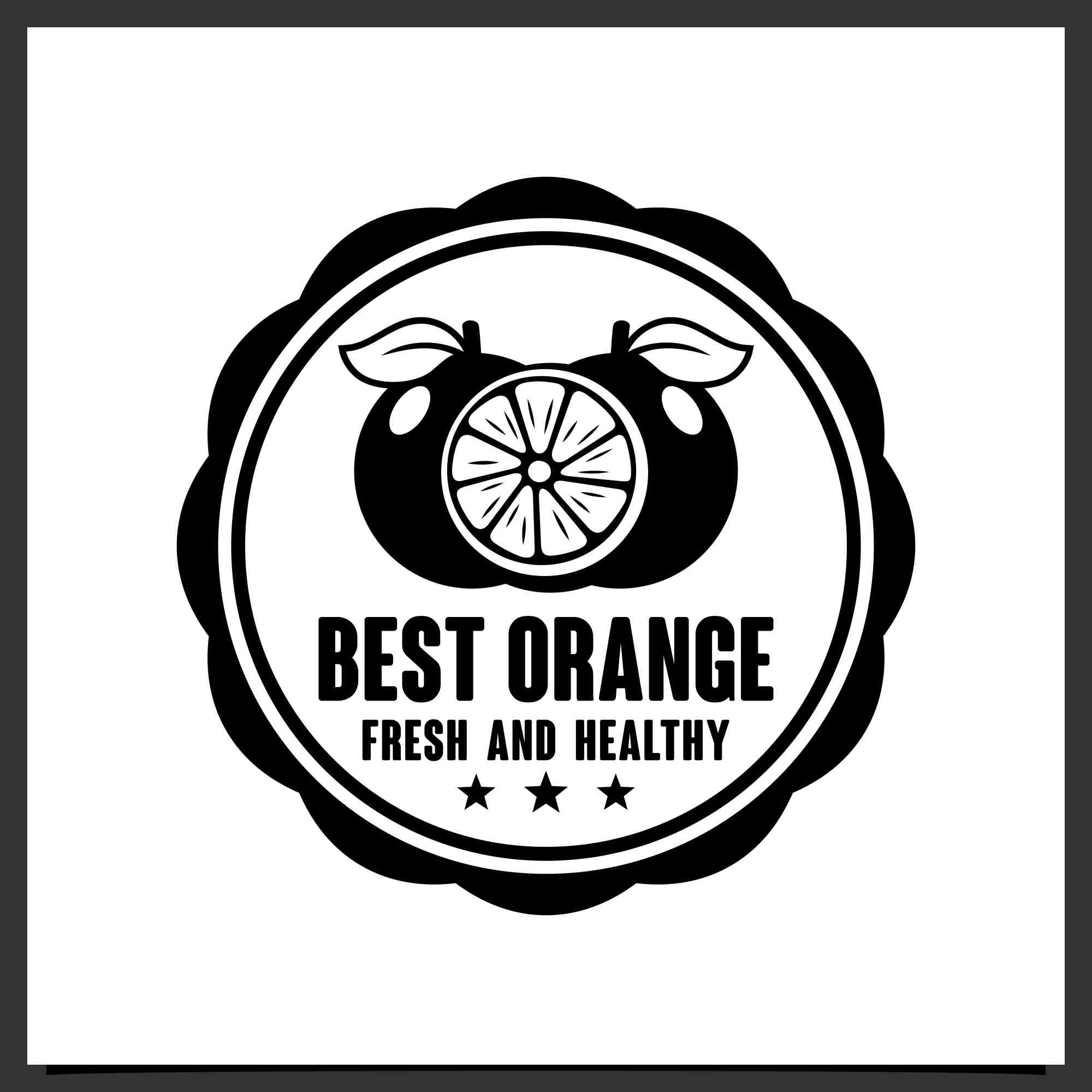 orange fruit badge logo design collection 6 465