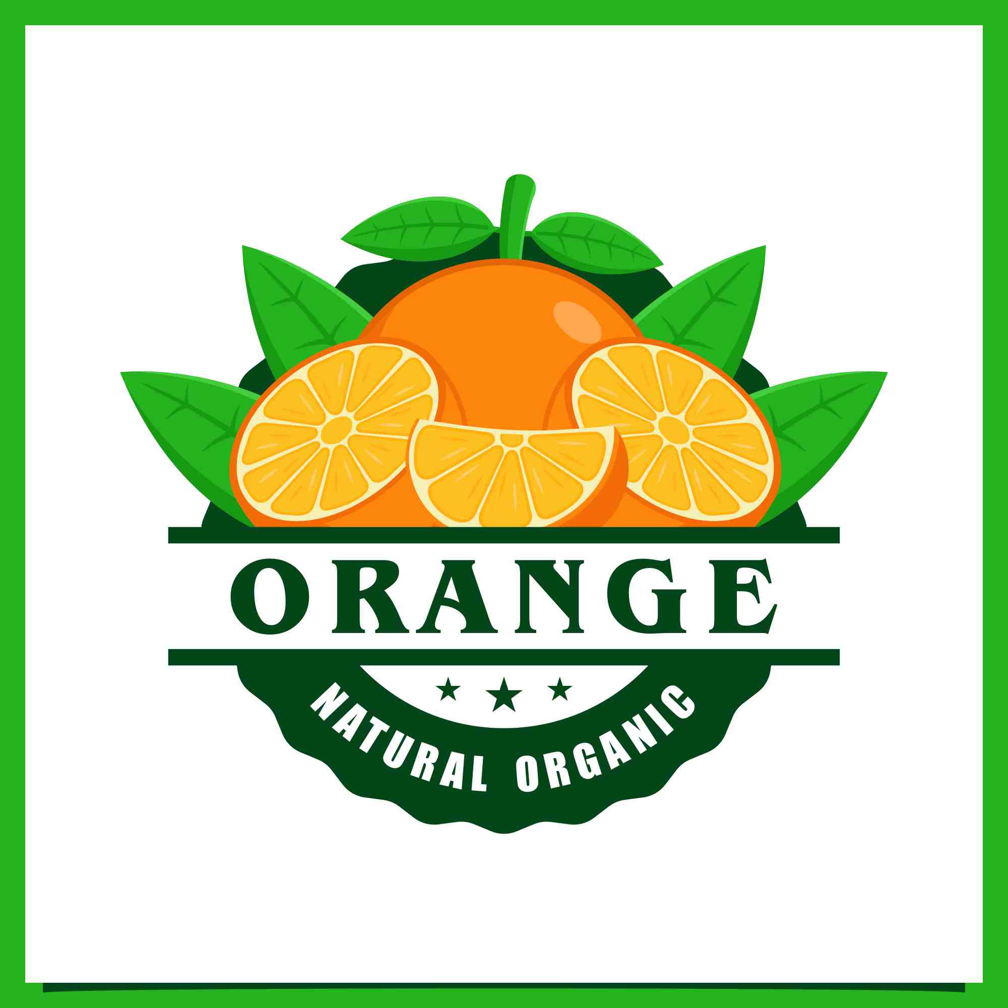 Set Orange fruit fram fresh logo collection - $6 preview image.