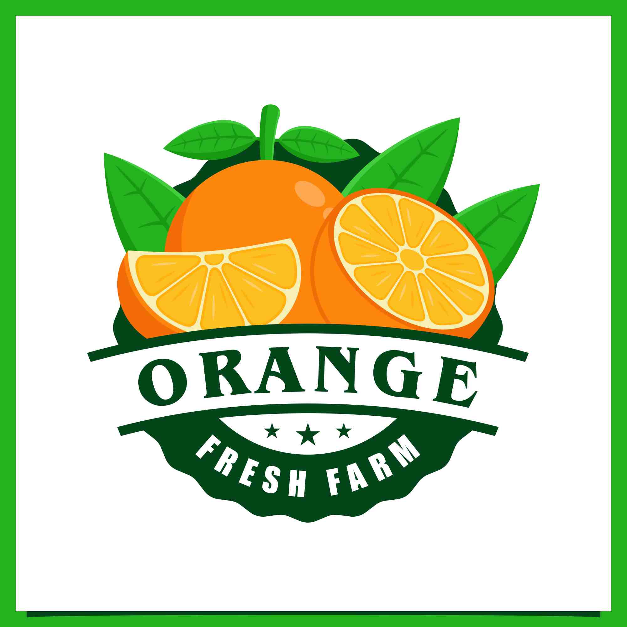 orange fruit fram fresh logo collection 2 91