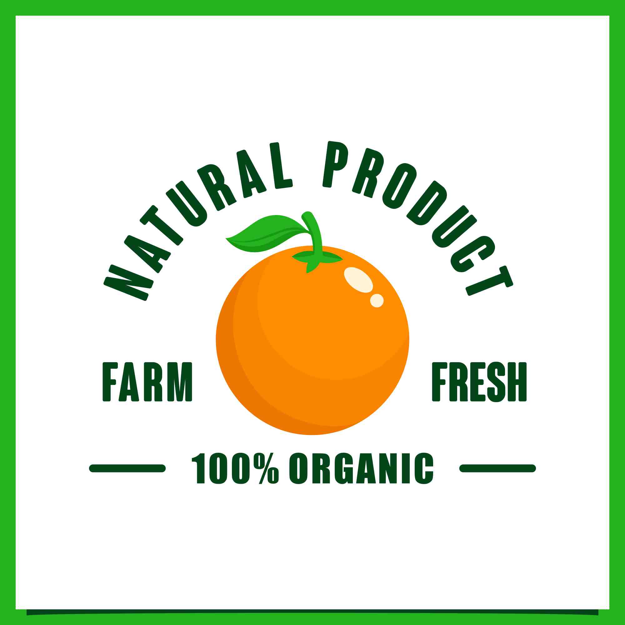 orange fruit fram fresh logo collection 3 388