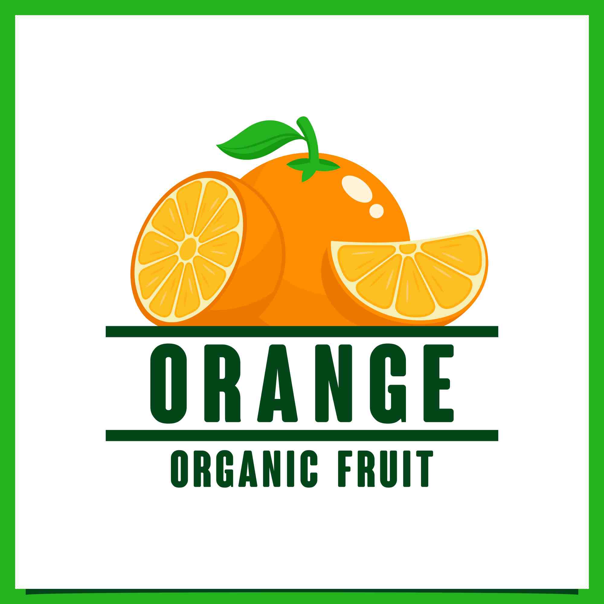 orange fruit fram fresh logo collection 4 810