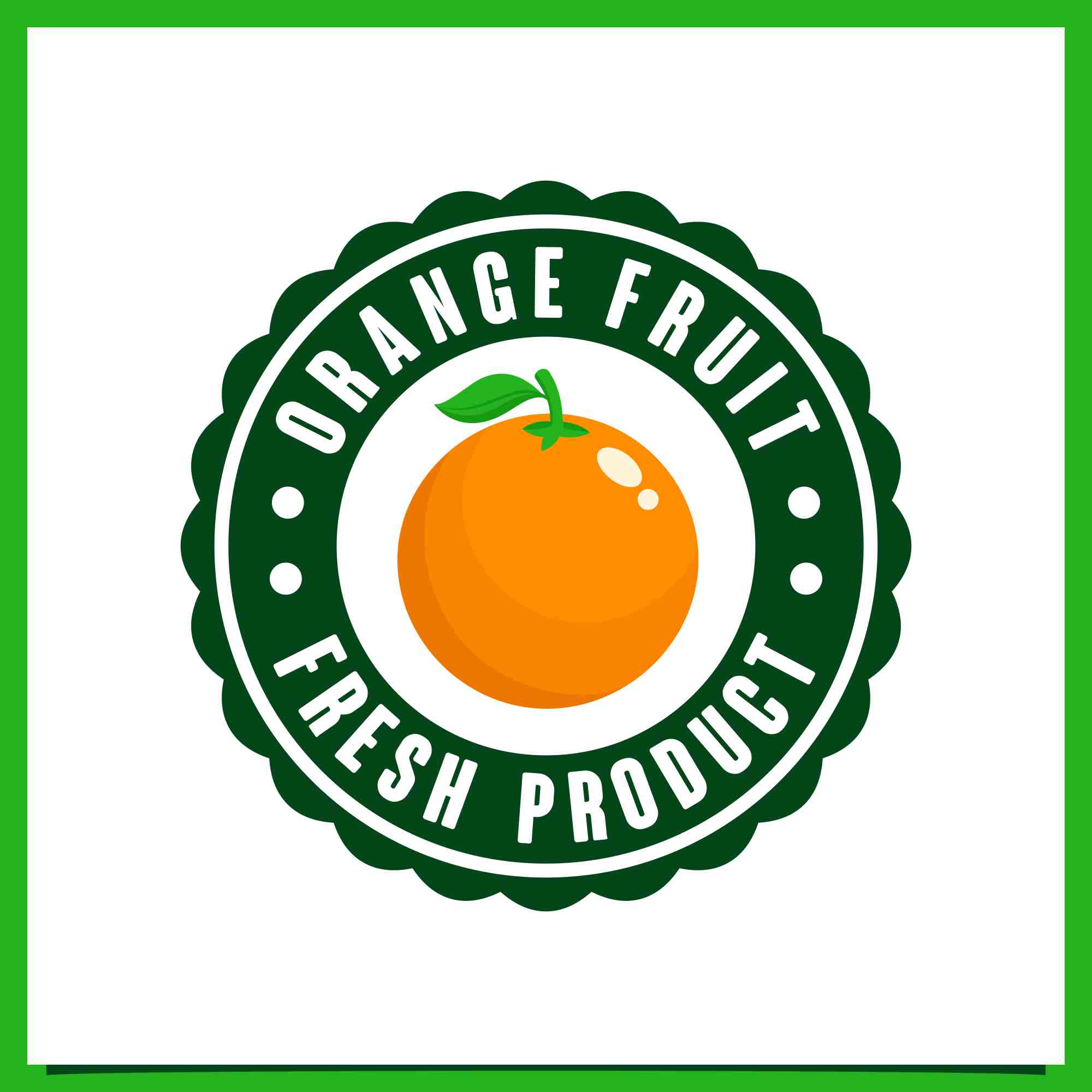 orange fruit fram fresh logo collection 6 568