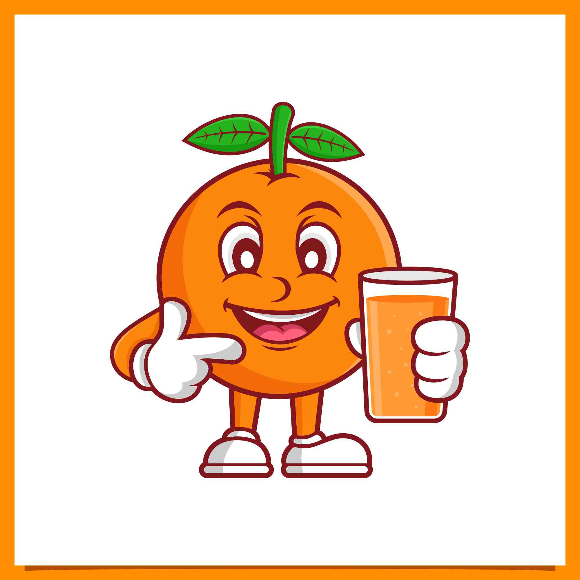 Set Orange fruit juice mascot logo - $8 preview image.