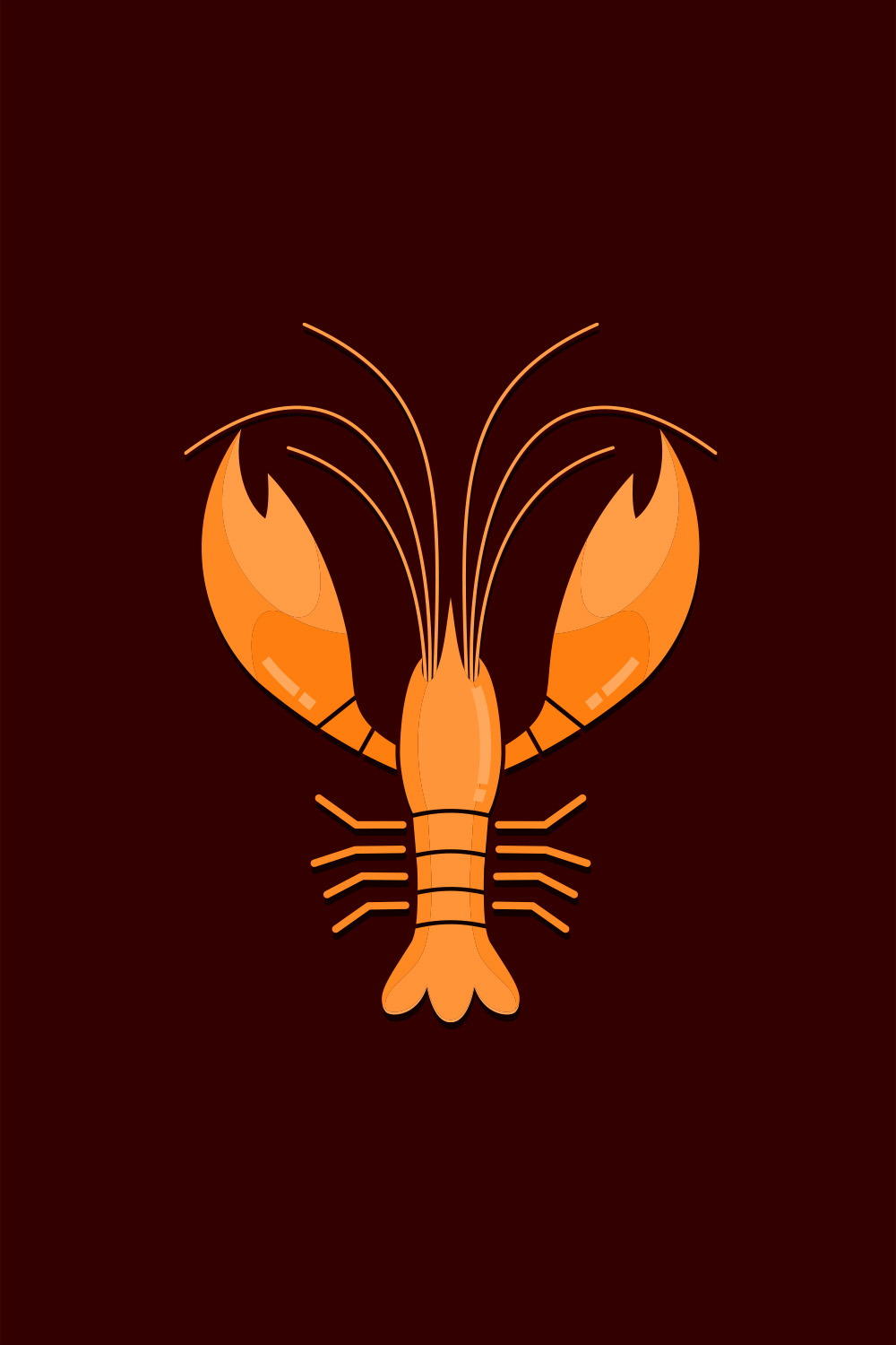 Orange Lobster pinterest preview image.