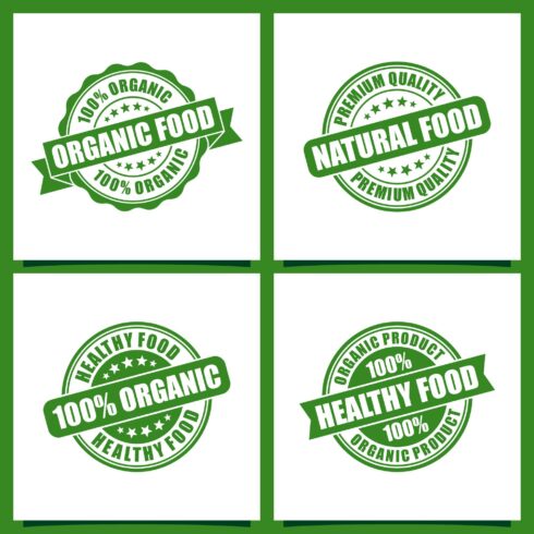 Organic food stamps logo design collecton - $ 4 cover image.