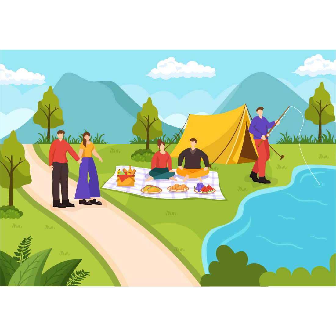12 Outdoor Activity Illustration cover image.