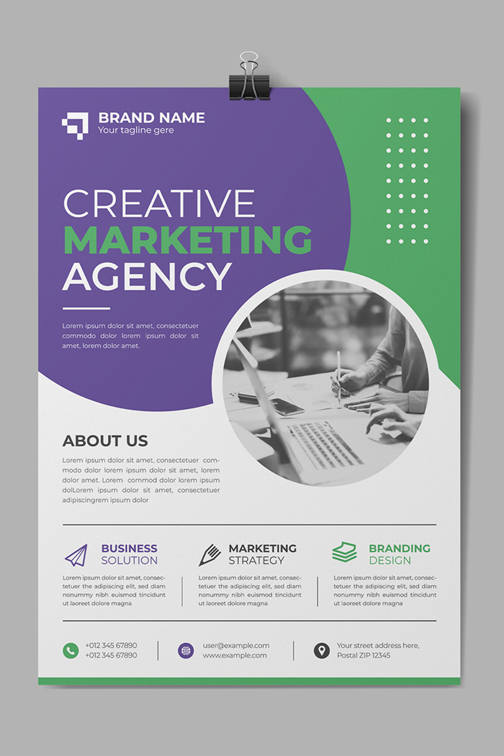 Creative Poster Template pinterest preview image.