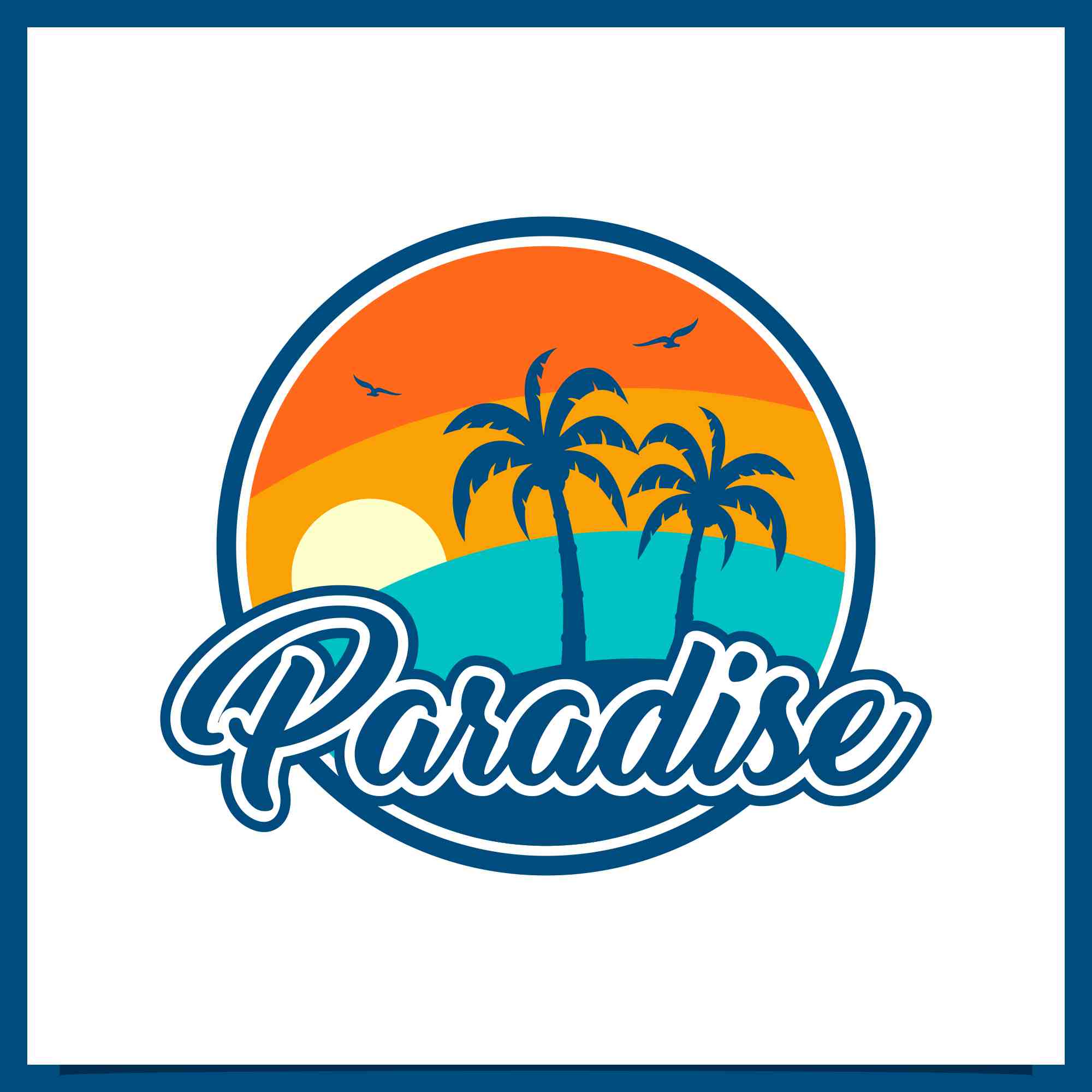 Set Paradise badge logo design collection - $4 preview image.