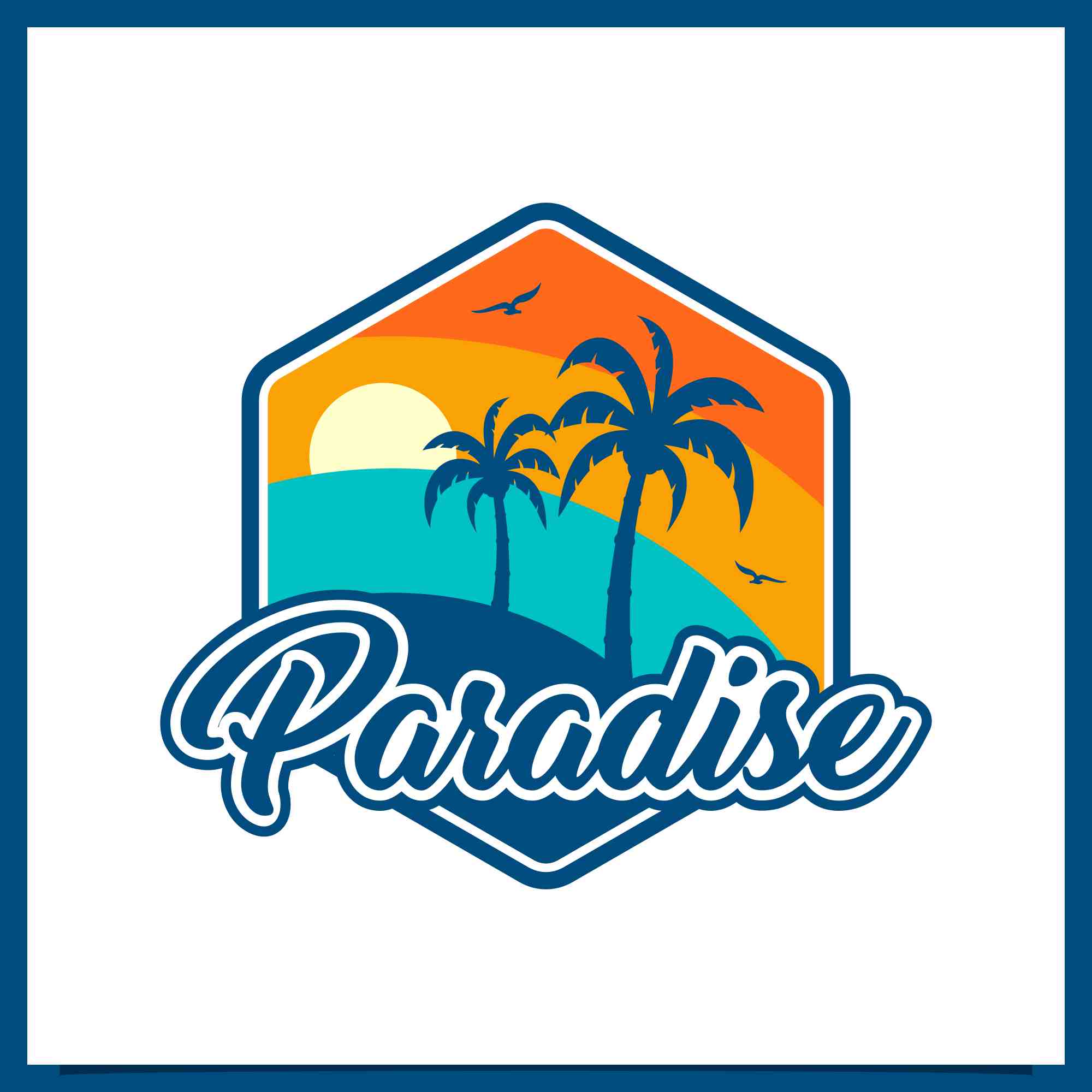 paradise badge logo design collection 2 822