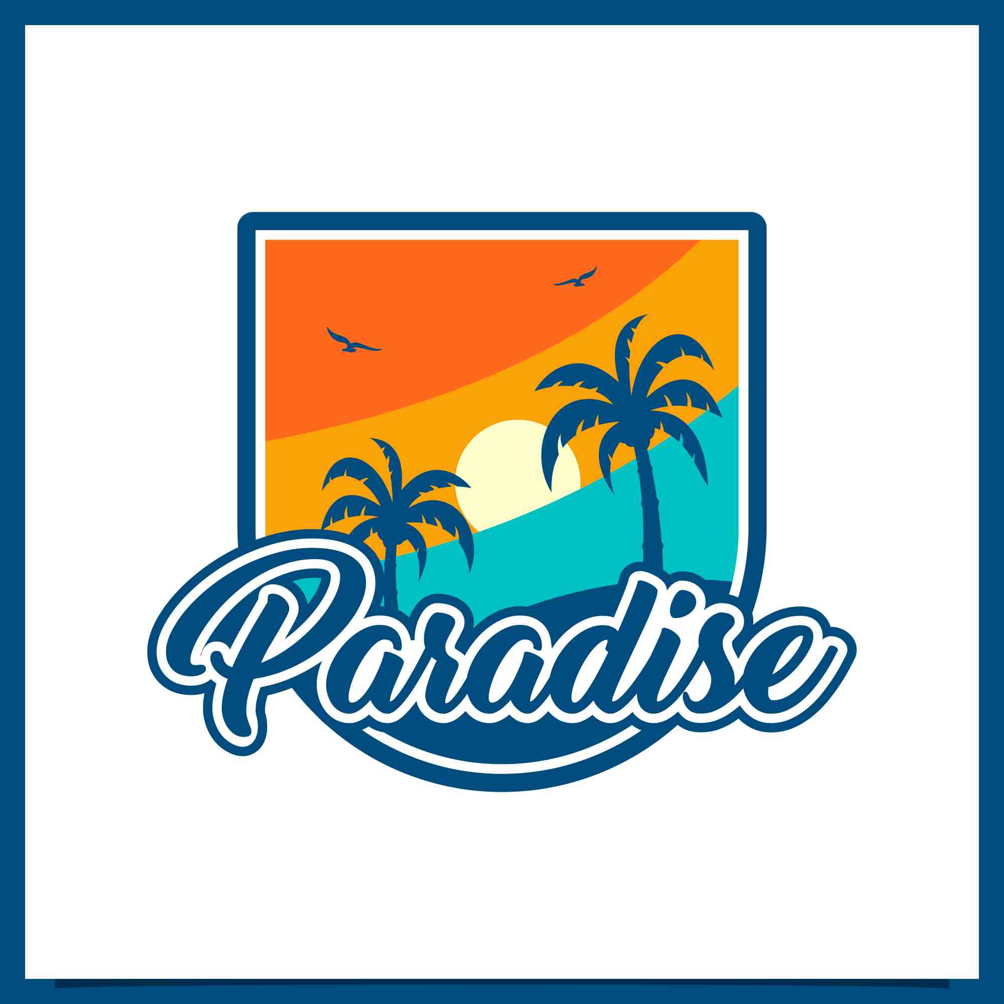 paradise badge logo design collection 3 643